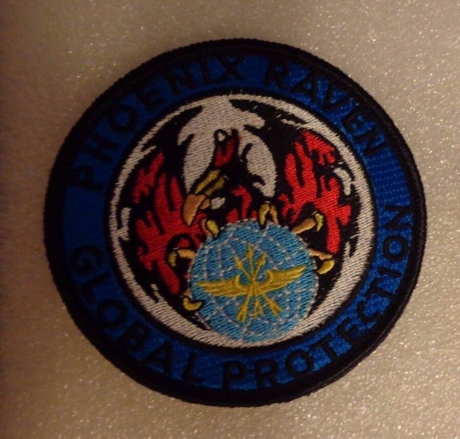 U.S.A.F PATCH,PHOENIX RAVEN,GLOBAL PROTECTION.SECURITY FORCES, with hook loop