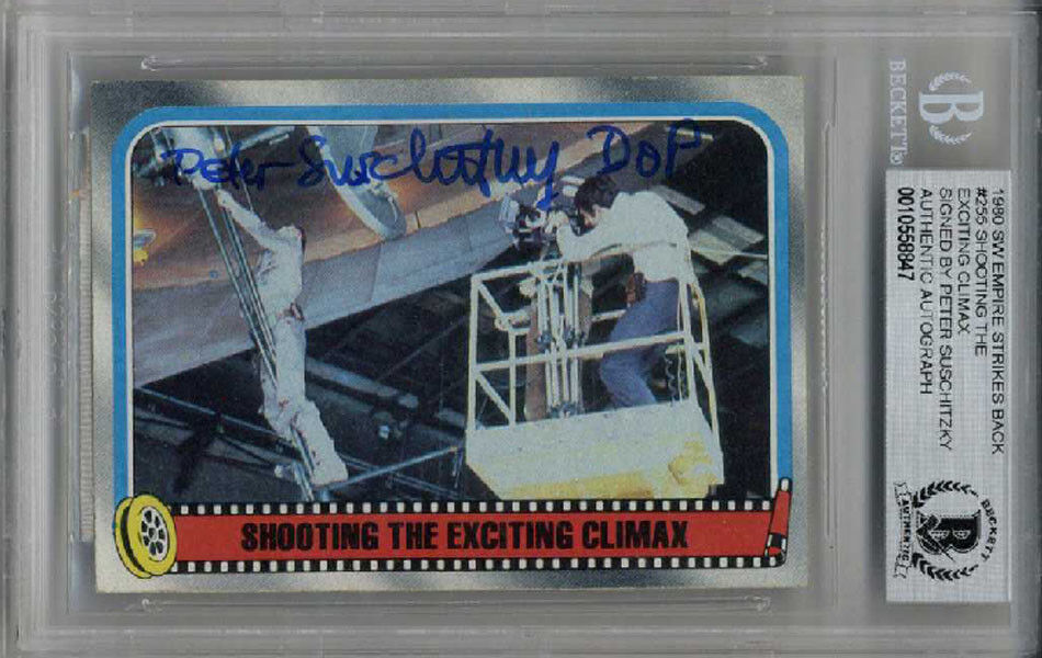 PETER SUSCHITZKY SIGNED AUTOGRAPHED 1980 TOPPS ESB #255 STAR WARS BECKETT BAS