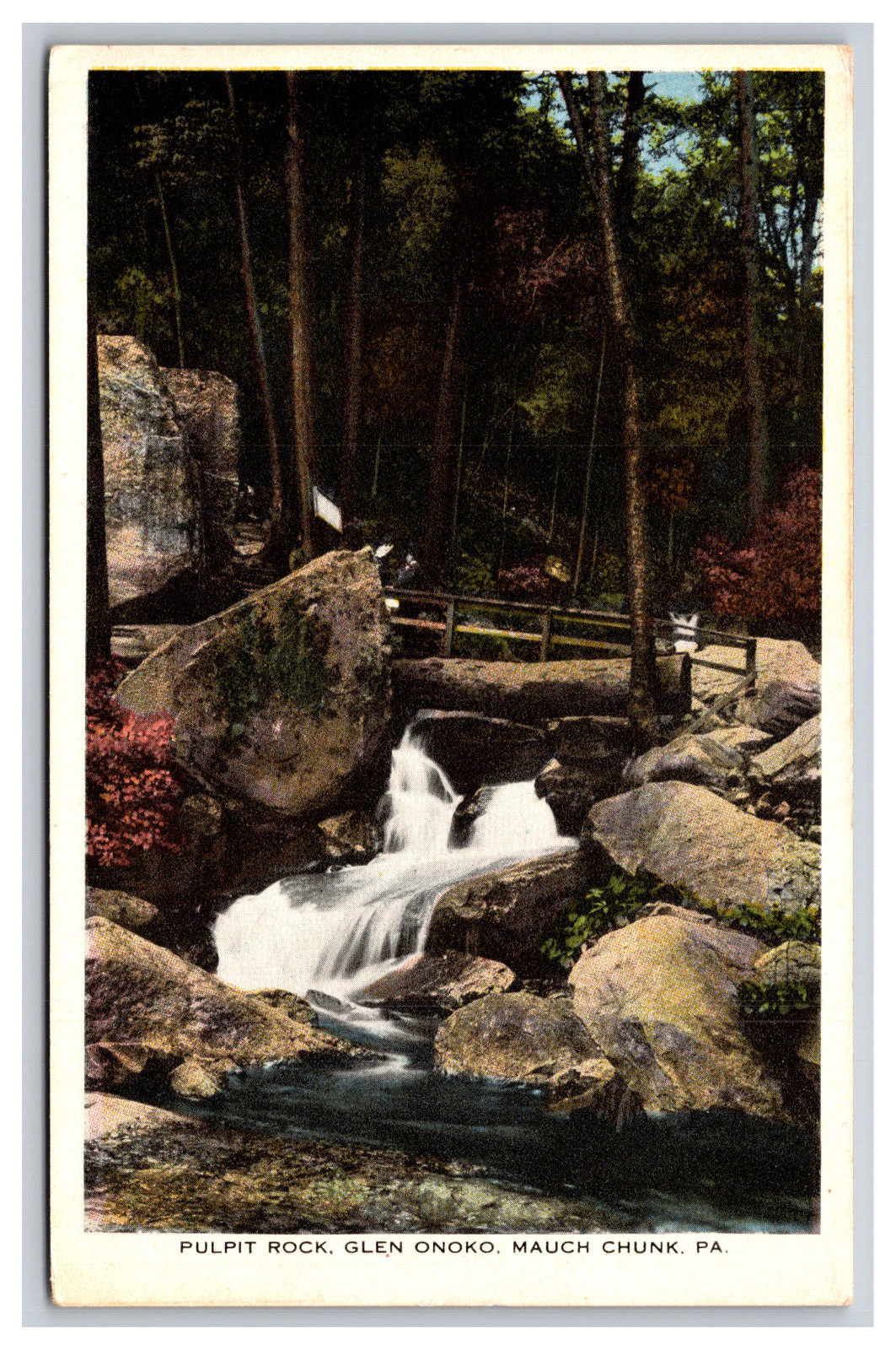 Pulpit Rock, Glen Onoko, Mauch Chunk Pennsylvania PA Postcard