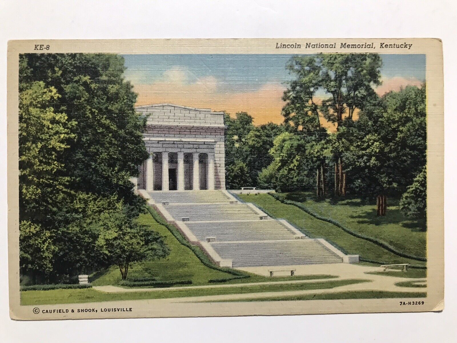 1949 Lincoln National Memorial Kentucky Postcard
