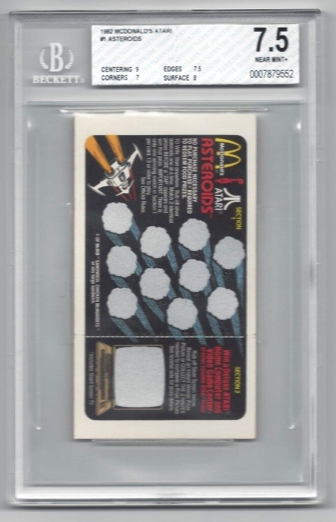 1982 RARE GRADED VINTAGE Atari McDonalds. Beckett GRADED Game Cards Unscratched
