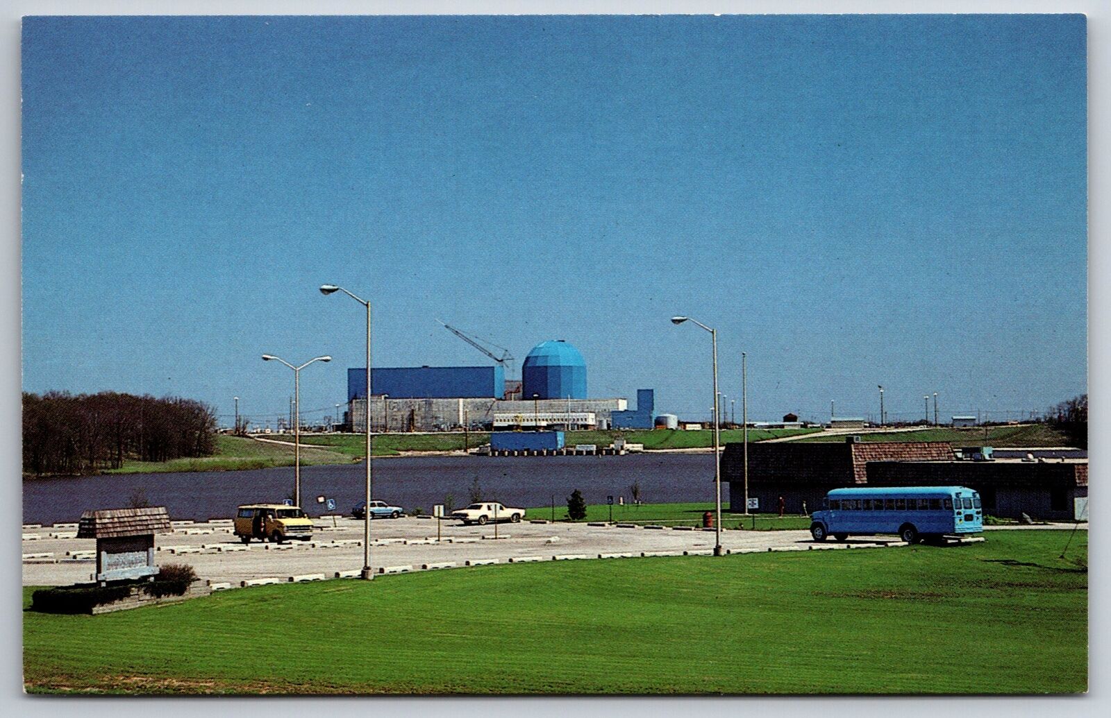 Clinton Illinois~Clinton Nuclear Power Station~1960s Postcard