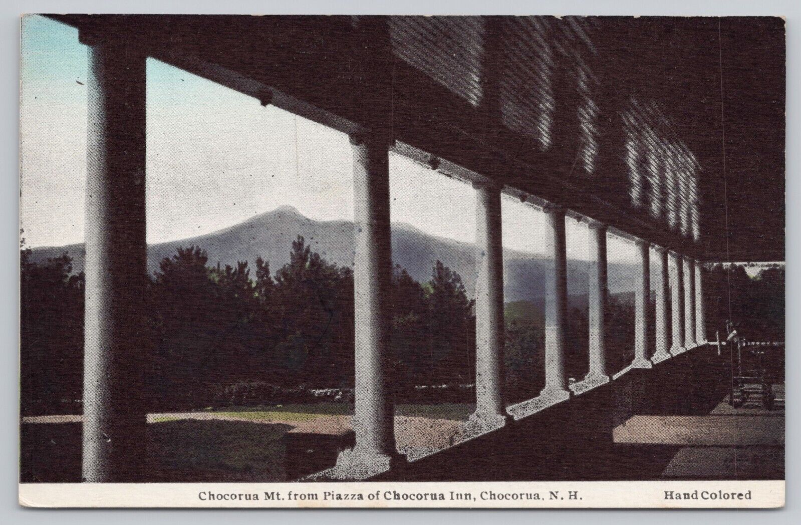 Chocorua New Hampshire, Mount from Piazza of Inn, Vintage Postcard