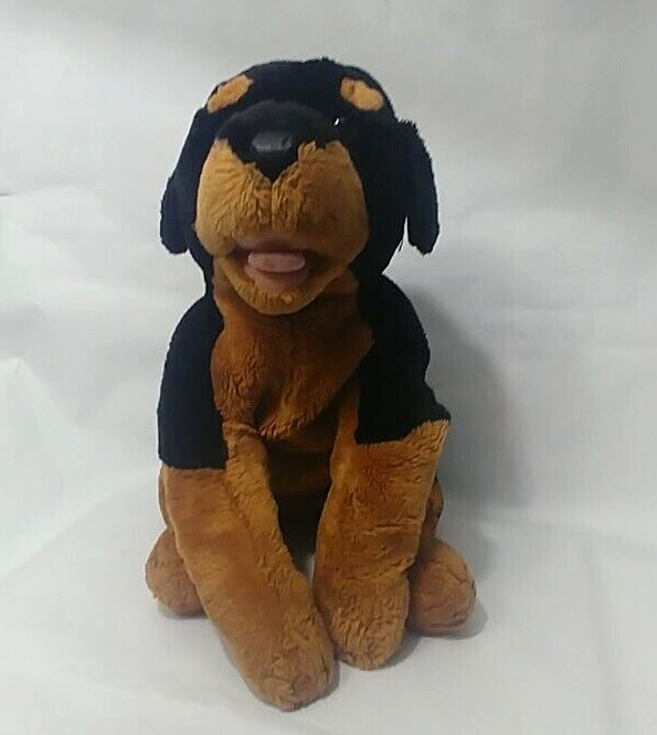 Kids Preferred Plush 2007 Black With Brown Realistic Rottweiler 30 Inch Long