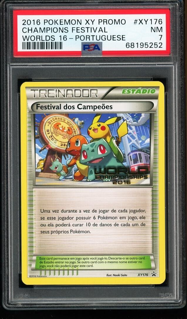 Pokemon Card PSA 7 Champions Festival XY176 PORTUGUESE Worlds 16 Promo 2016