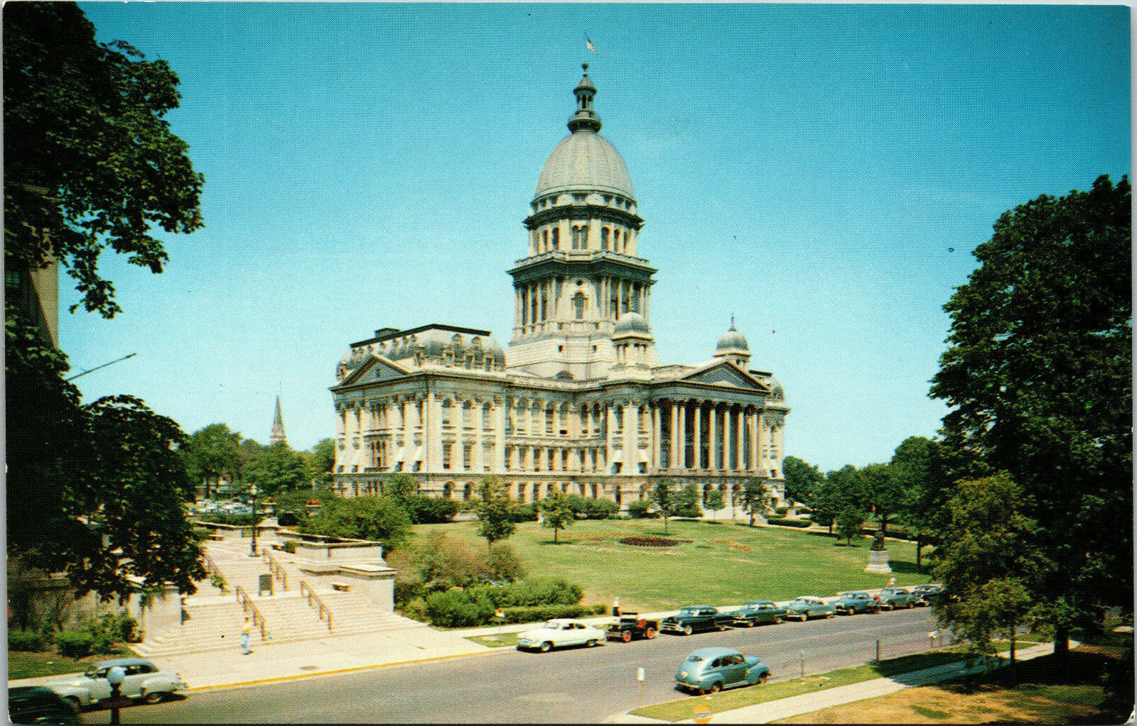 Springfield Illinois The State Capital 1950\'s Chrome Postcard 