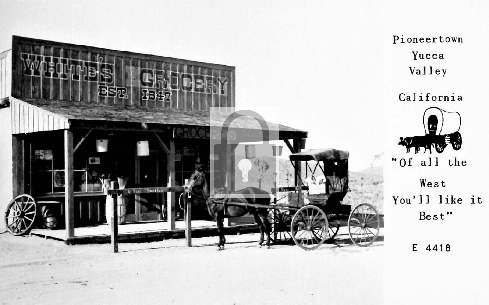 Whites Grocery Store Pioneertown California CA Reprint Postcard