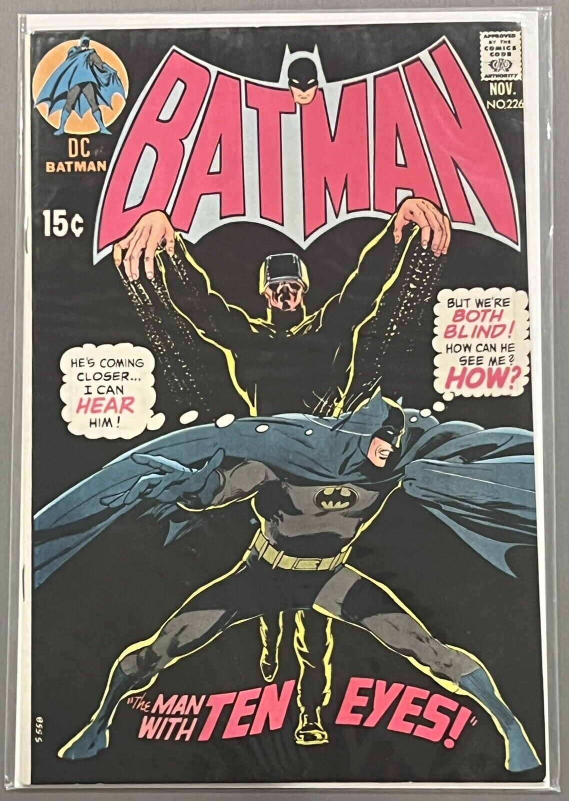 Batman #226 - Neal Adams Cover Art. 1st. App. of Ten-Eyed Man. NM 1970