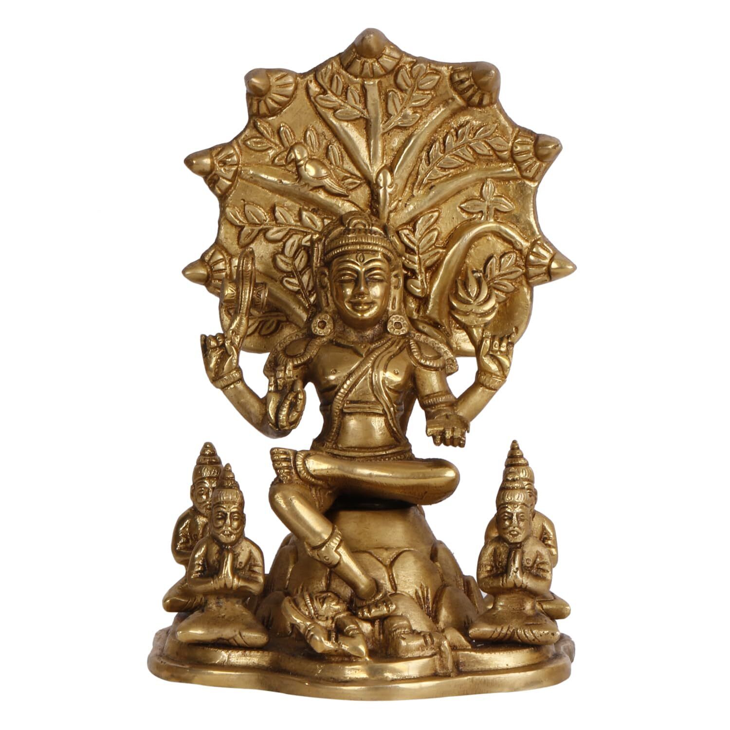 Brass Dakshinamurthy Shiva Shankar Idol Hindu Religious Statue Home Puja 9 Inch