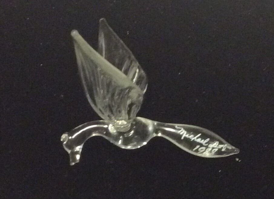Michael Dorofee 1988 Art Glass Hummingbird Ornament Signed & Dated Beak Missing