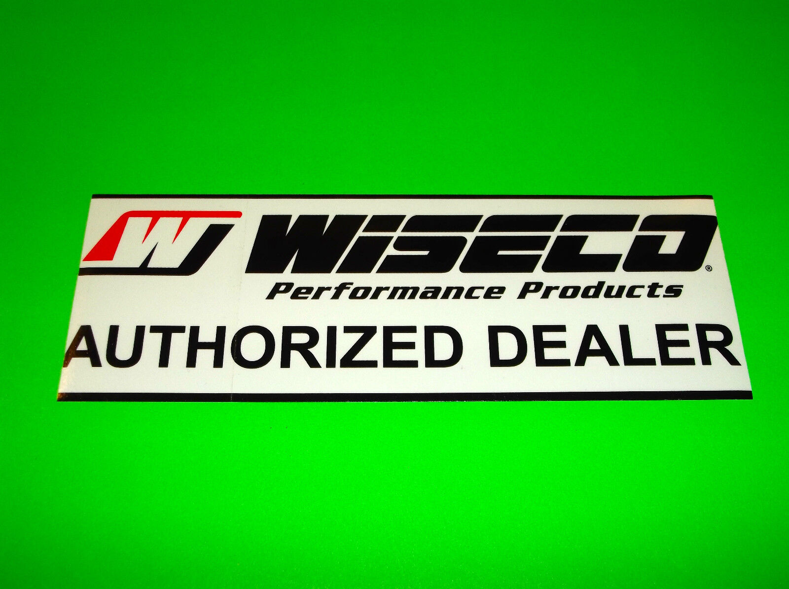 WISECO PISTONS PERFORMANCE PRODUCTS AUTHORIZED DEALER WINDOW STICKER DECAL