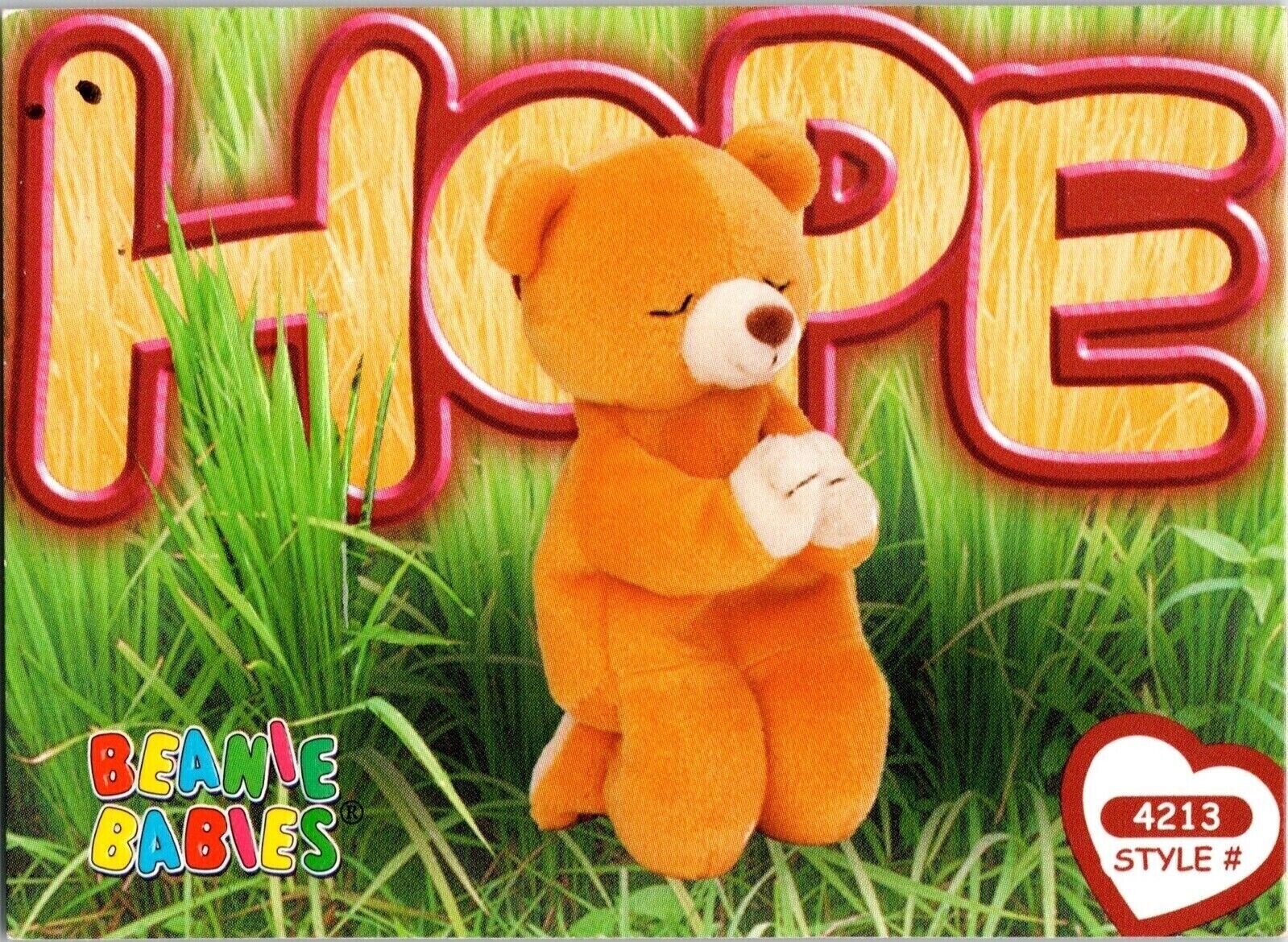 1999 Hope the Praying Bear 96 Series 3 2nd Edition TY Beanie Baby Trading Card 