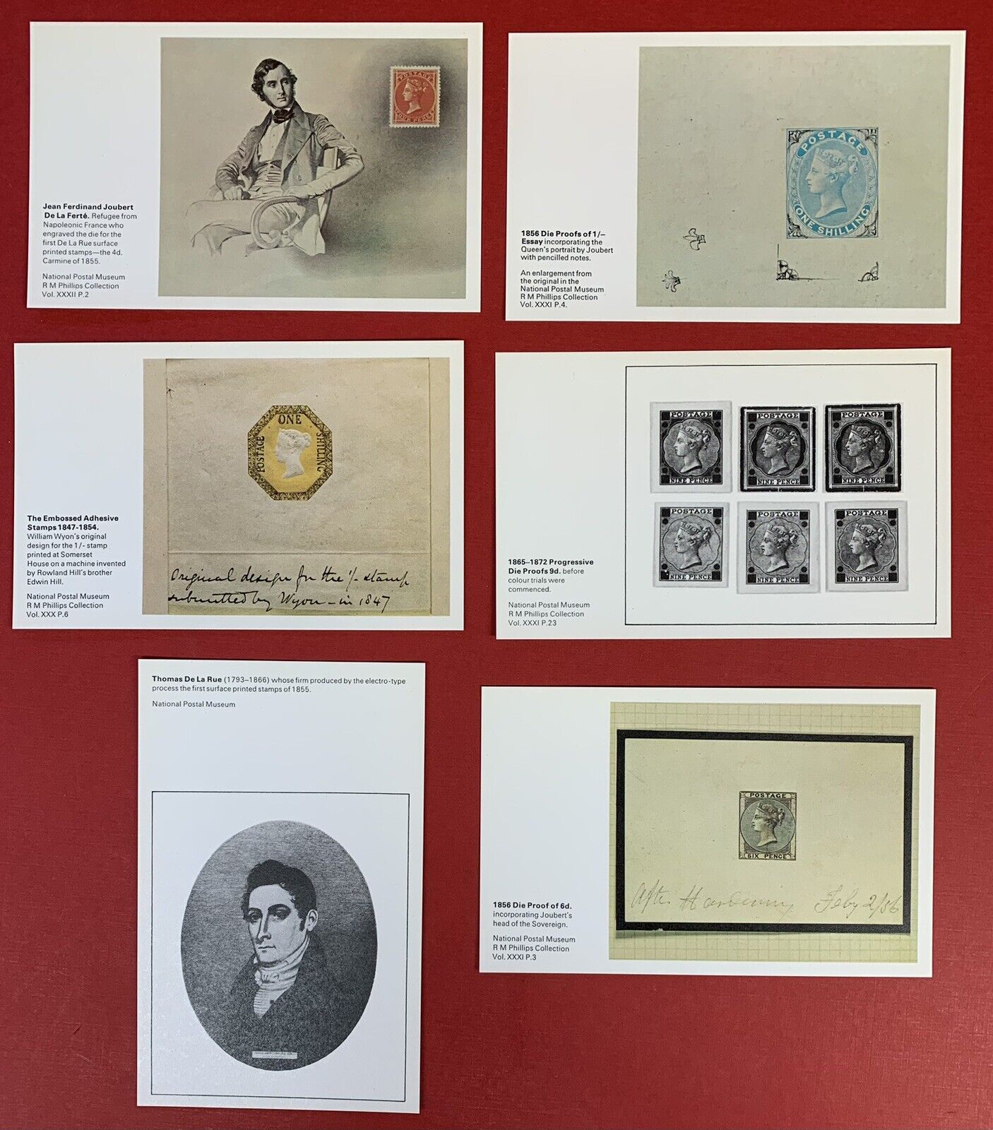 Great Britain, National Postal Museum, Set of 6 Postcards, Series #4, Unused