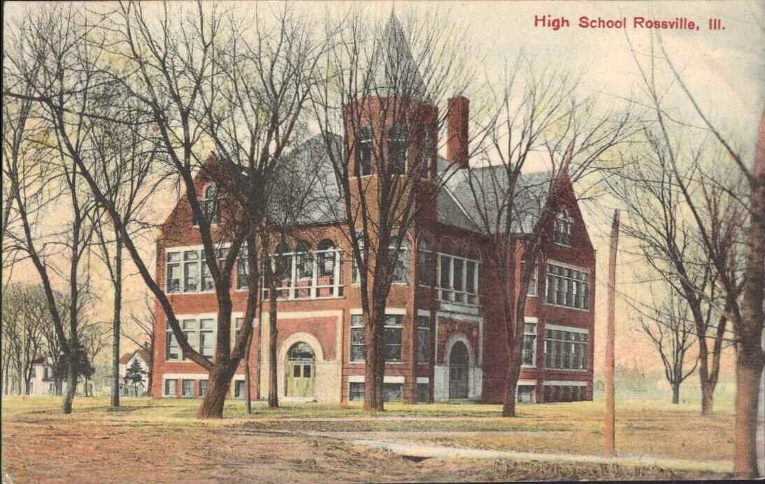 1909     ROSSVILLE      Illinois IL    High School   Germany  postcard