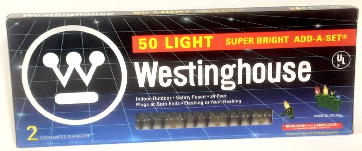 Christmas Lights Multicolor Westinghouse 50 Light Set 24 Ft New In Box Tested