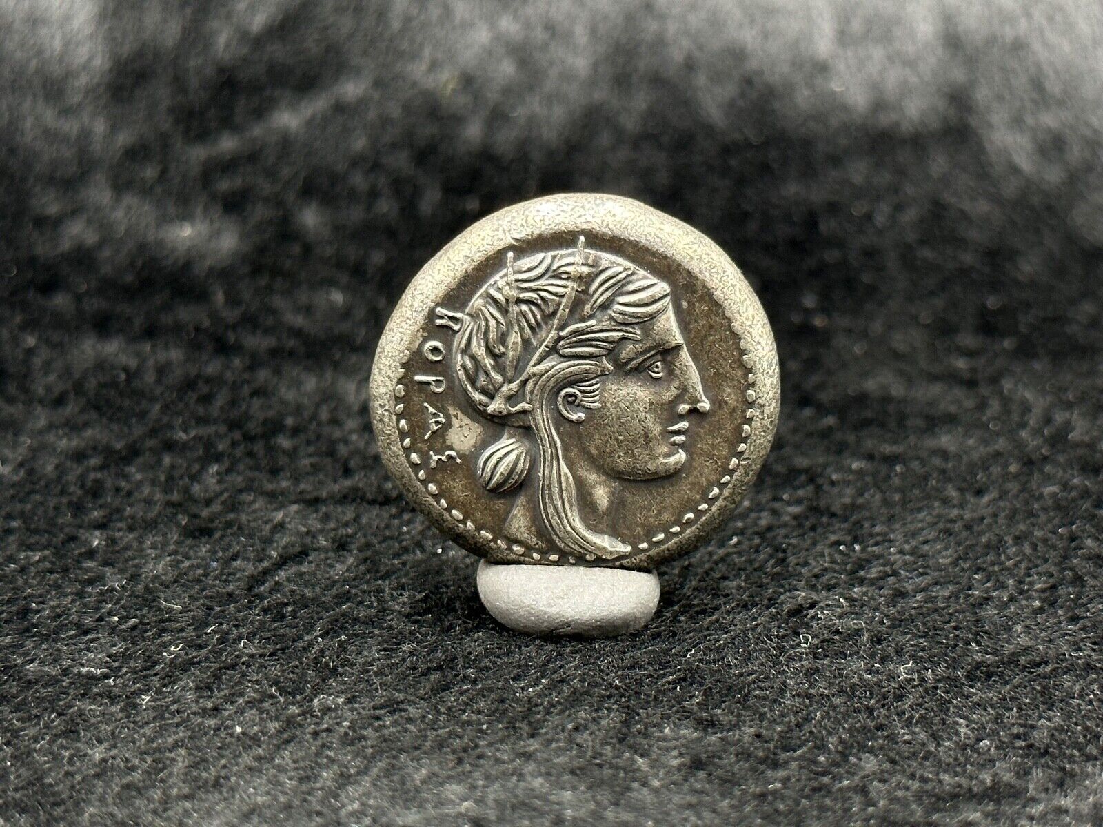 Wonderful Ancient Greek Empire Silver Plated Unique Big Coin