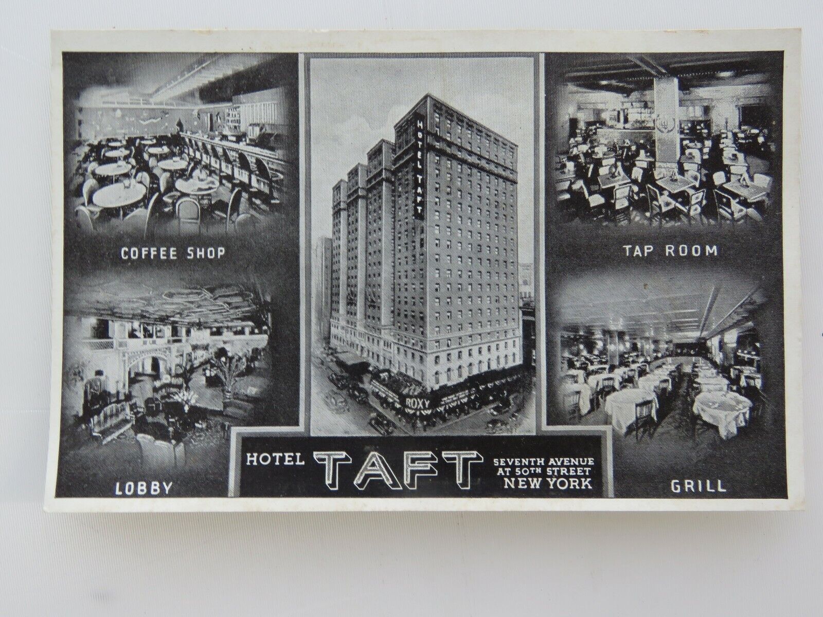 1940s Vintage Postcard Hotel Taft New York City NY A2125