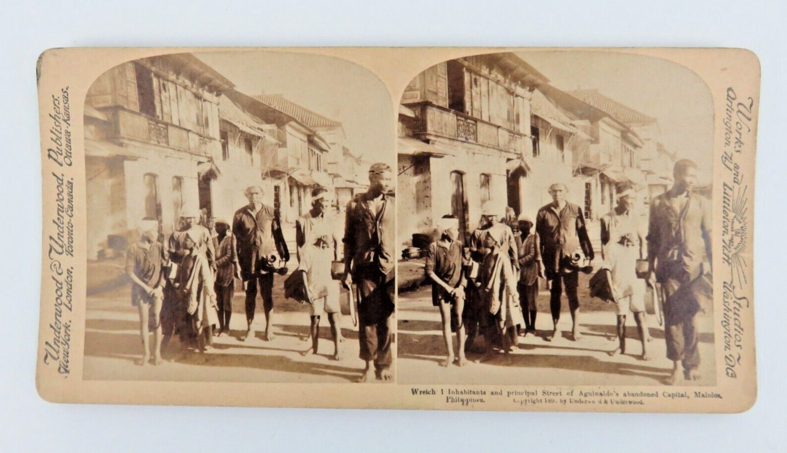 Wretch 1 Inhabitants Aguinaldo\'s Capital Malolos Philippines 1899 Stereoscopic