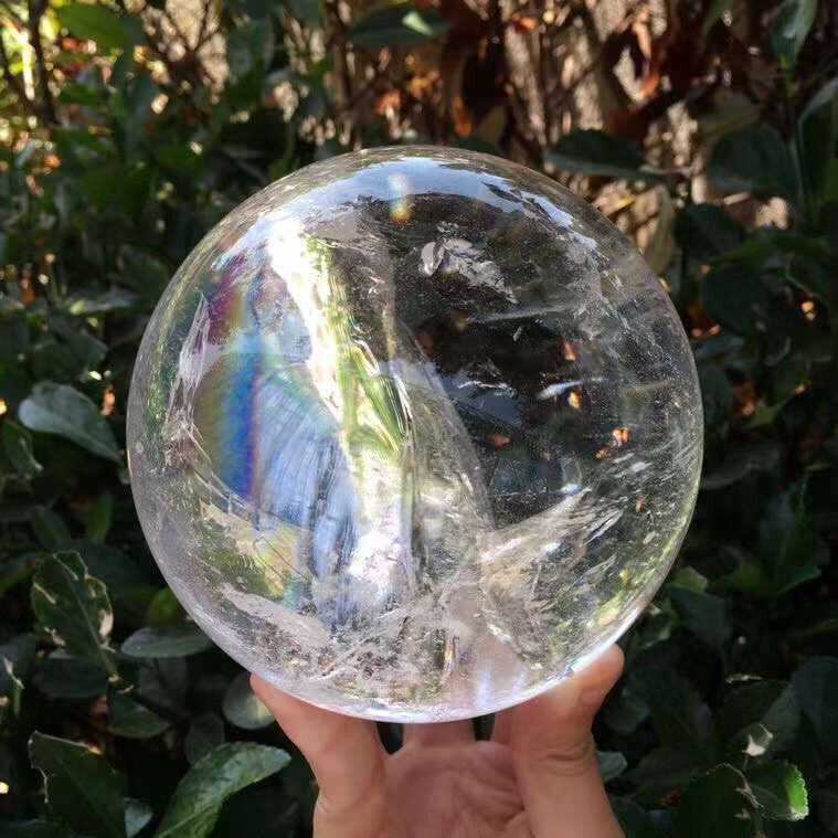 4.6lb Rare Natural Rainbow Clear Quartz Sphere Crystal Energy Ball Reiki Gem
