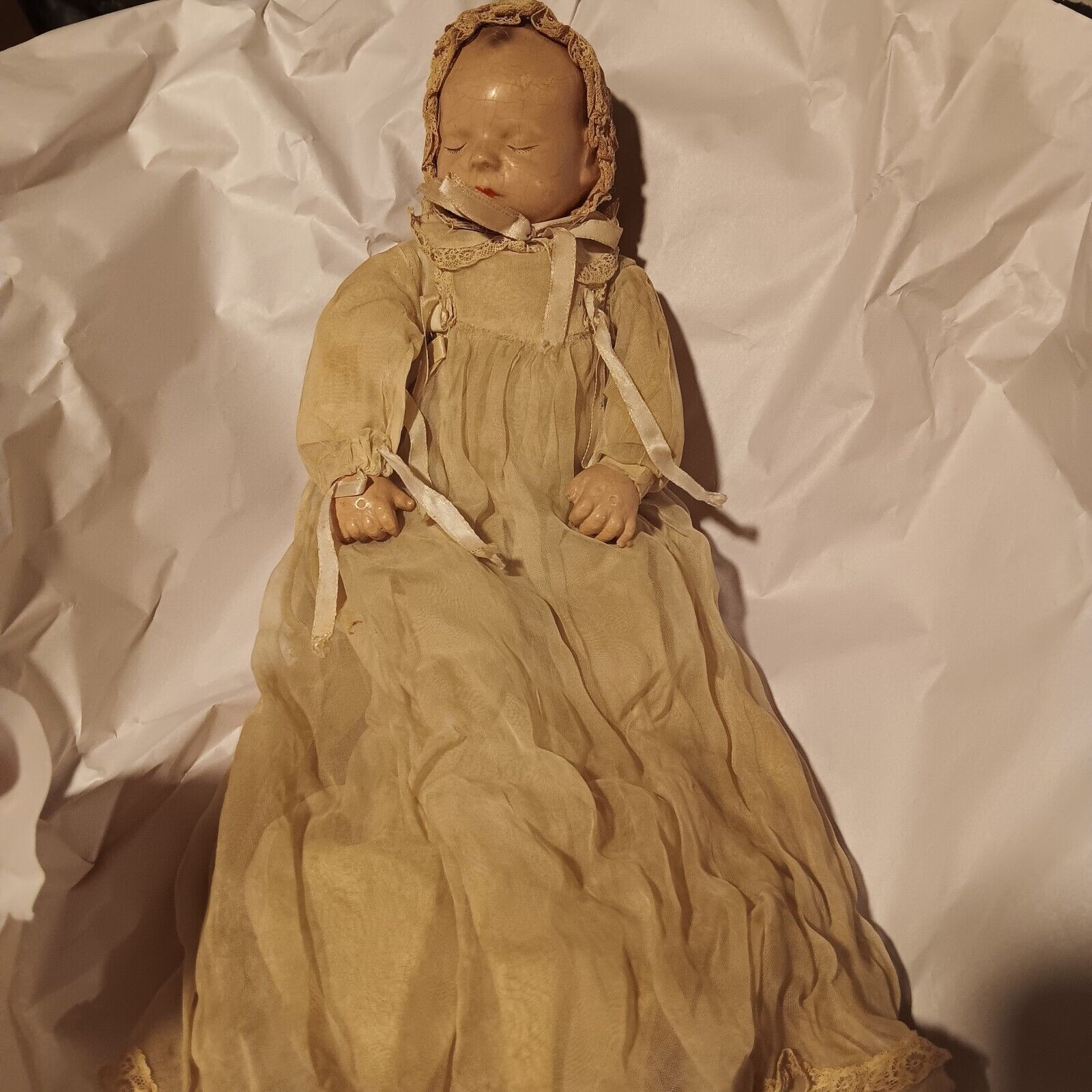 Antique Porclain Head And Hands Doll