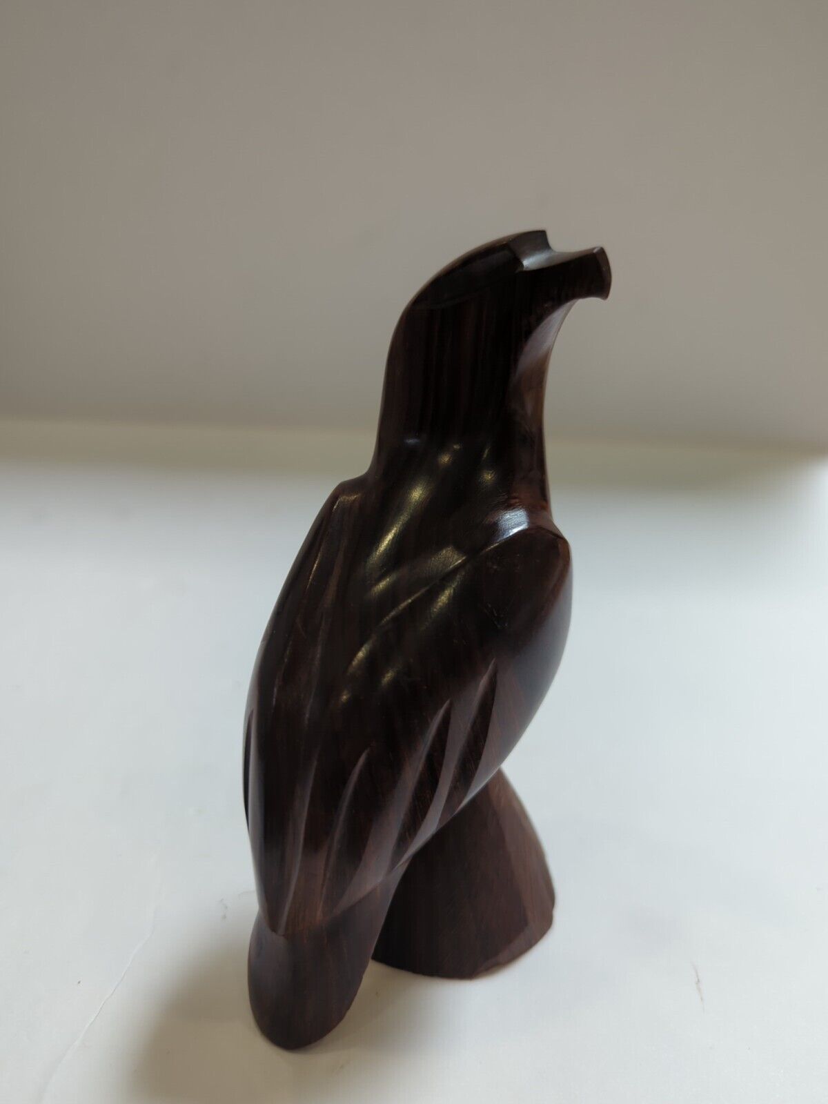 Hand Carved Desert Ironwood BALD EAGLE Mexico 5 1/4” Tall 