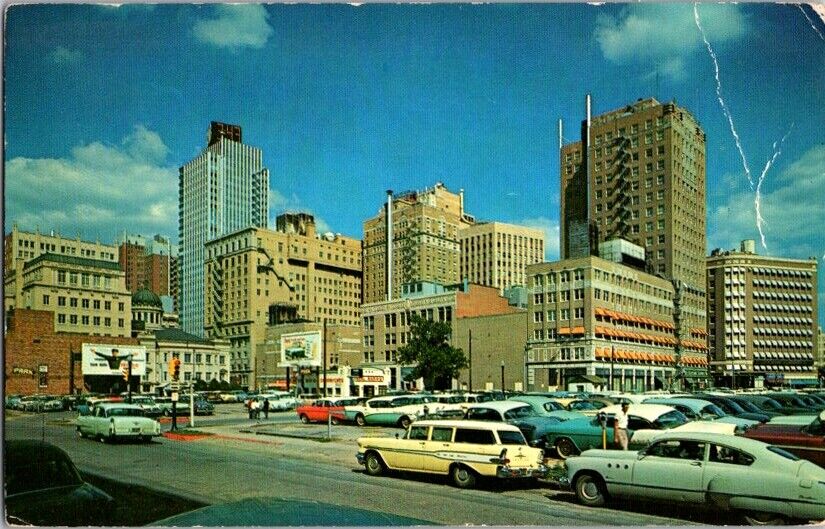 Vintage Postcard Downtown View of Fort Worth TX Texas 1950's-60's          D-618
