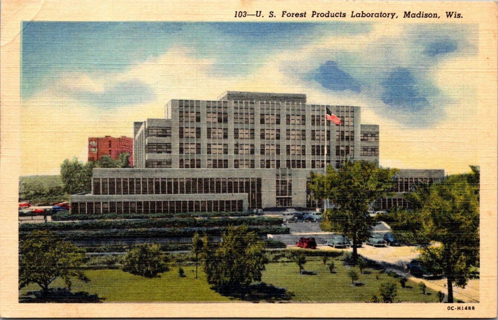 US Forest Products Laboratory Madison WI Vintage Postcard