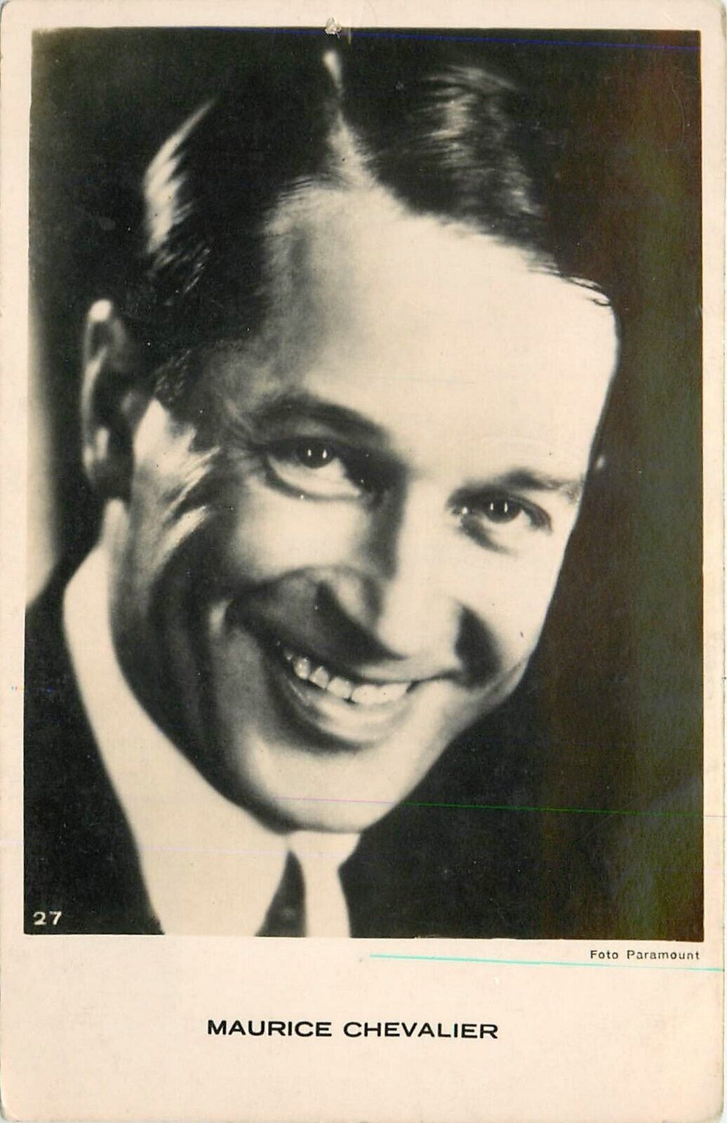 Postcard RPPC 1930a Maurice Chevalier singer movie actor TP24-3793