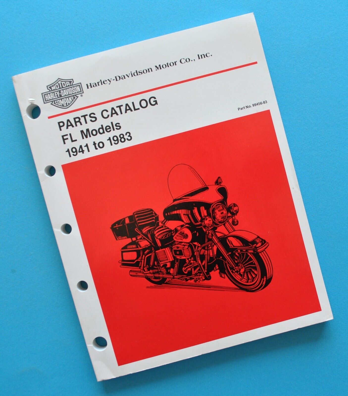 1941 - 1983 Harley Parts Catalog Manual Book FL FLH FLHS Electra Glide Panhead