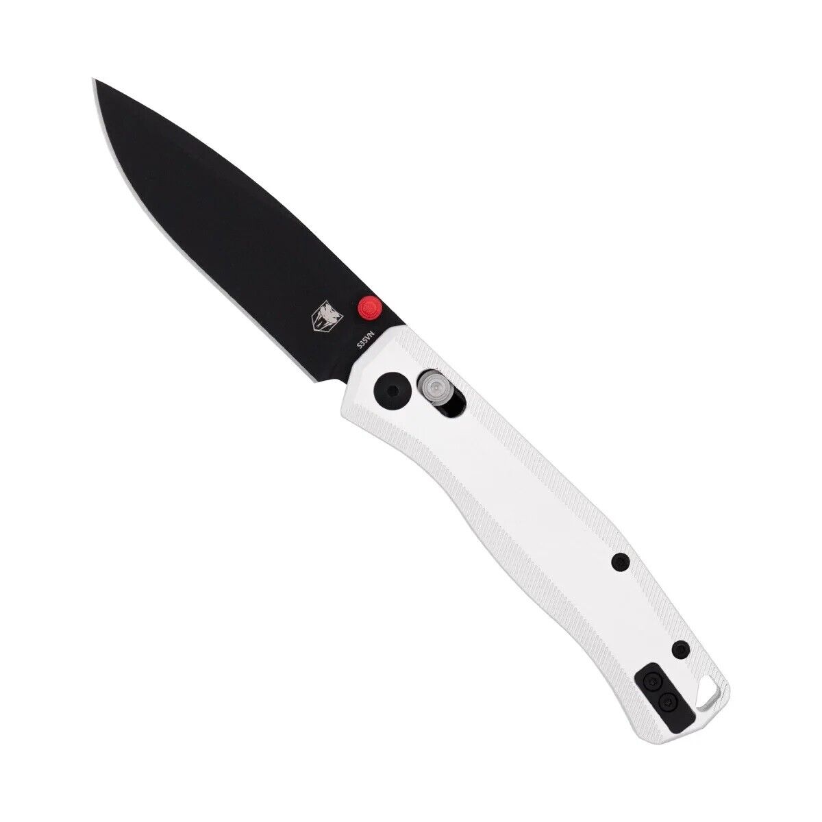 CobraTec Regnet Folding Knife Silver Alum Handle S35VN Plain Black CTRGTSIL