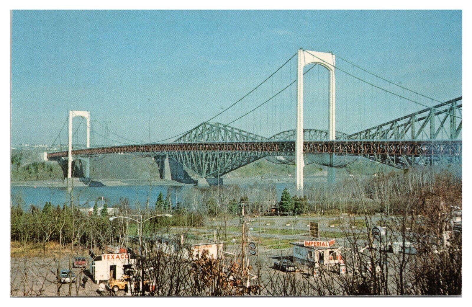 Quebec Canada Vintage Postcard c1971 Le Pont Pierre Laporte Unused Chrome