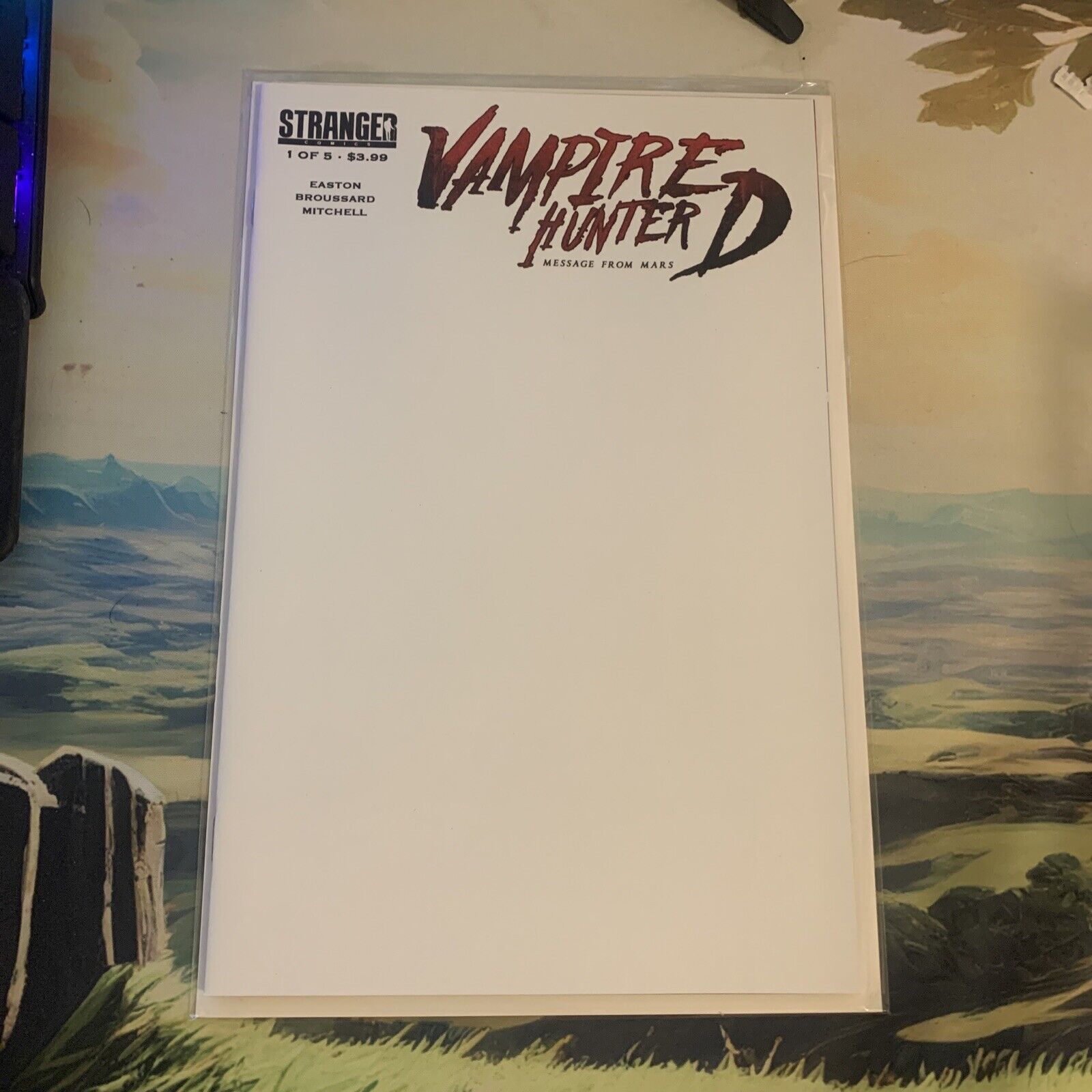 Vampire Hunter D Message From Mars #1 Sketch Variant Stranger Comics 2016