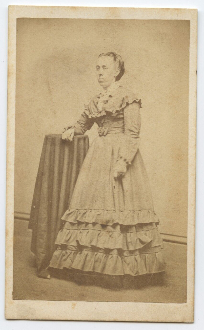 Antique C. 1870s Tintype Photography Portrait of Woman By H. Nelson in Mercer PA