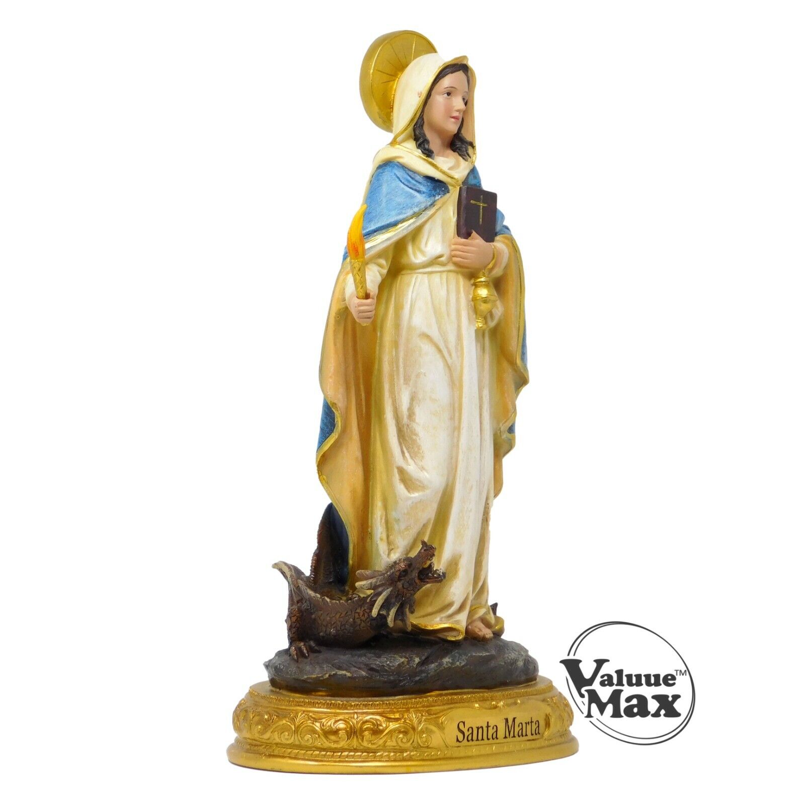 ValuueMax™ Saint Martha of Bethany Statue, Finely Detailed Resin, 12 Inch Tall  