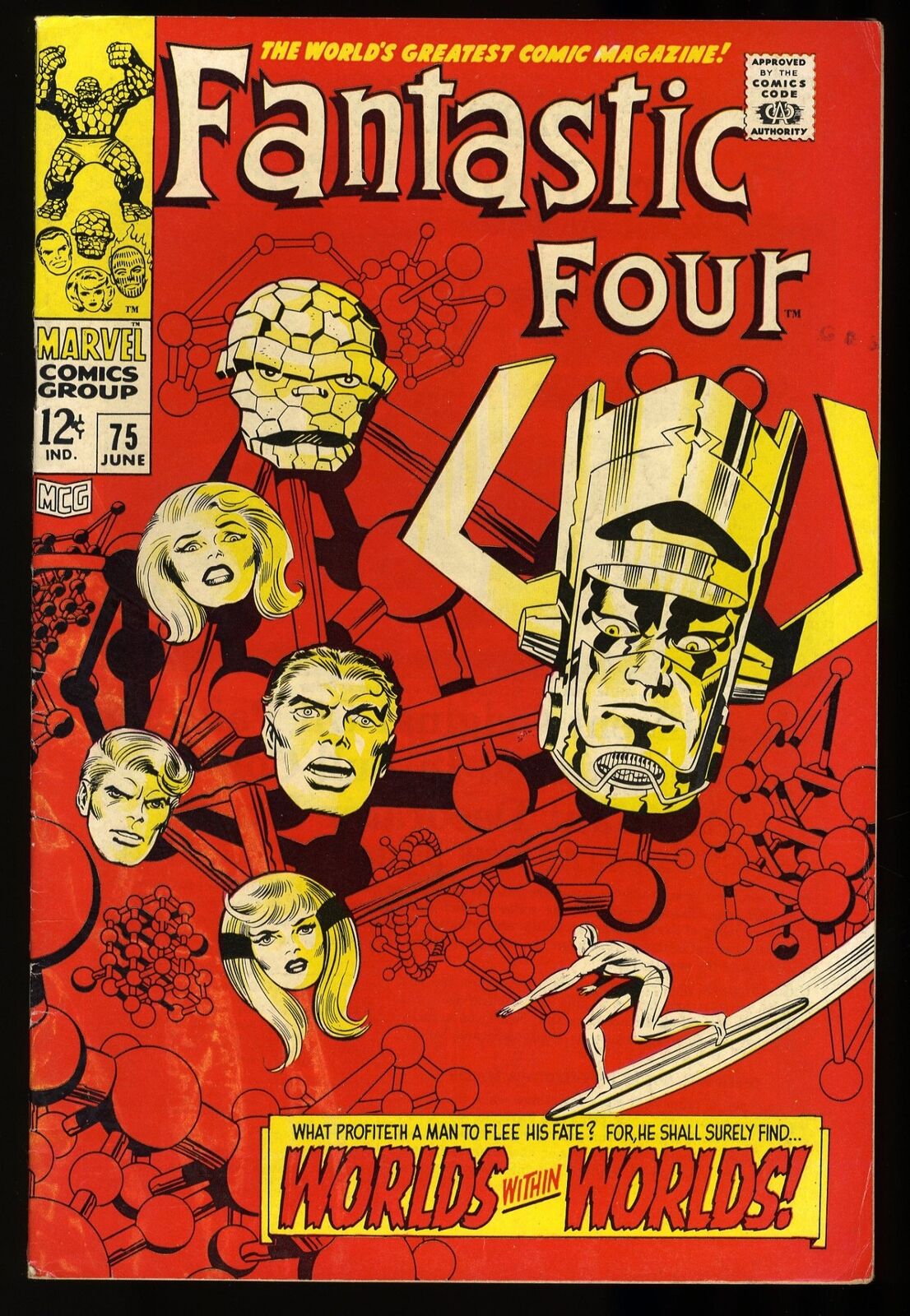 Fantastic Four #75 FN/VF 7.0 Silver Surfer Galactus Jack Kirby Cover