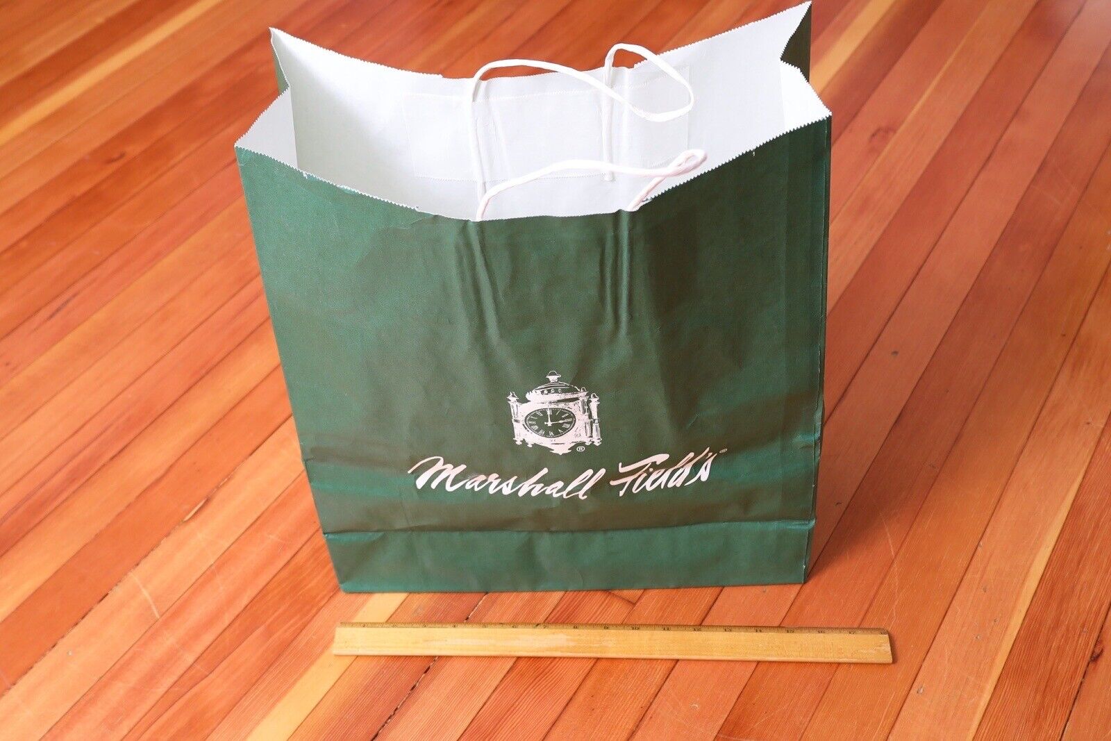 Vintage 1990’s MARSHALL FIELD’S large paper shopping bag Small Rip
