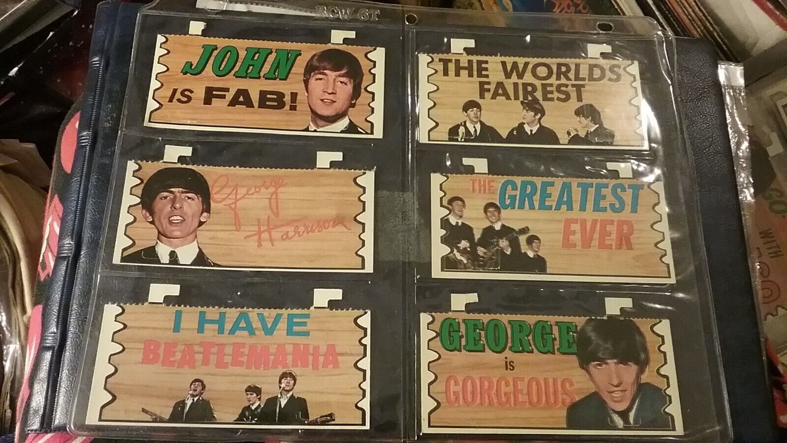 1964 Topps Beatles Plak 18 diff VERY GOOD perforated not inserted $40 ea