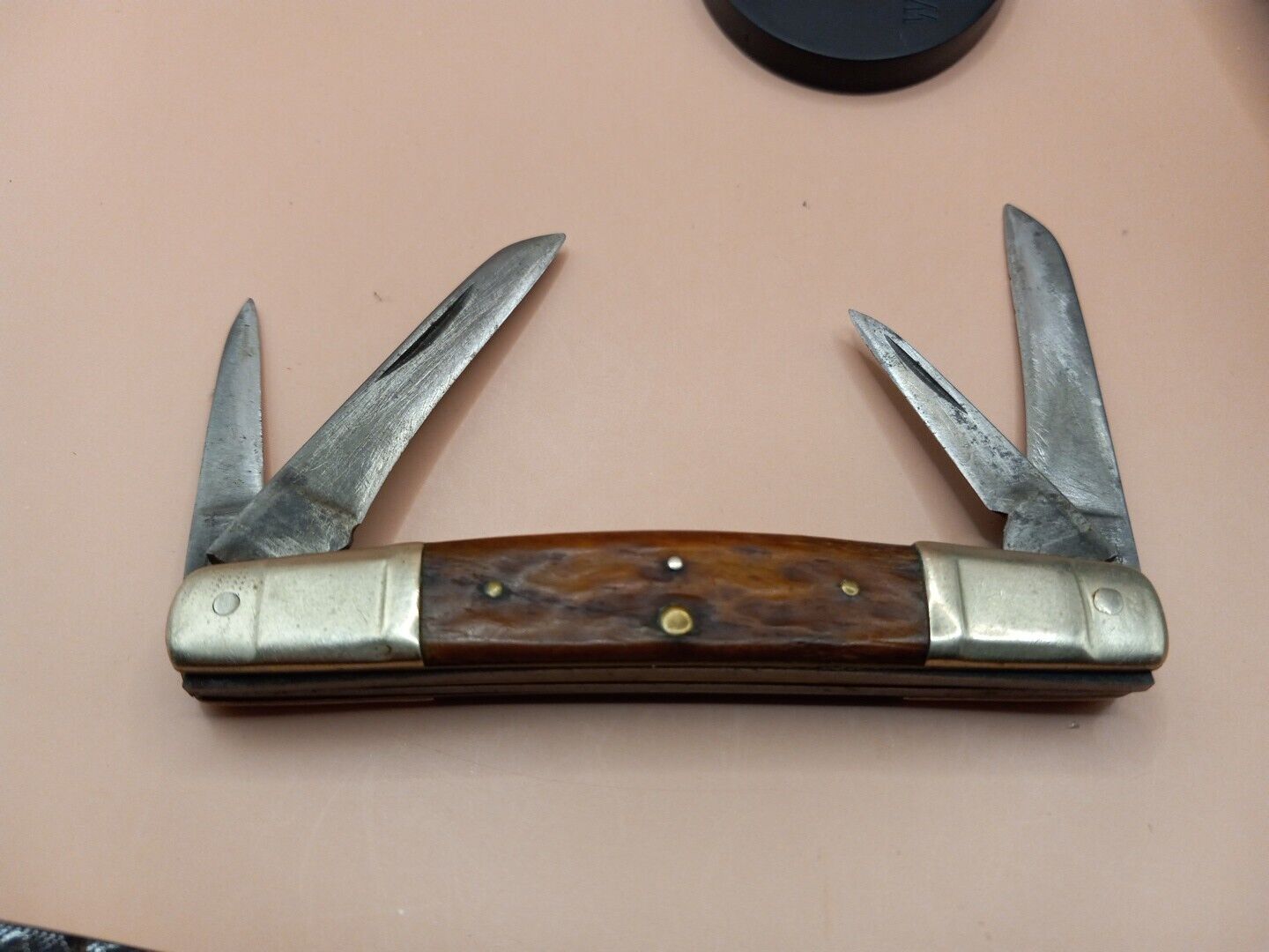 VERY OLD  USA Pocket Knife 4 Blade Used Unknown BRAND