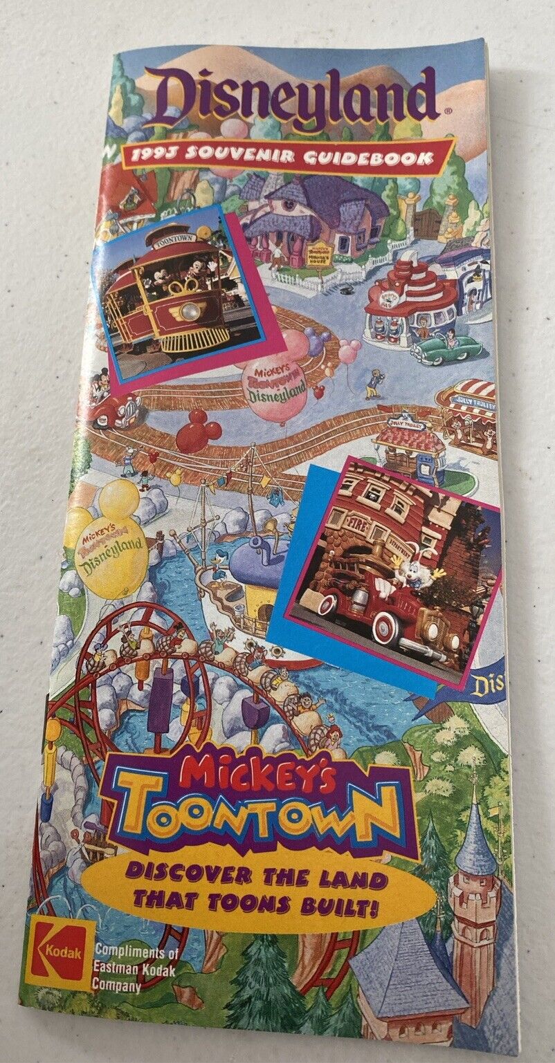 Rare Vintage Disneyland 1993 Souvenir Guidebook Mickeys Toontown Kodak