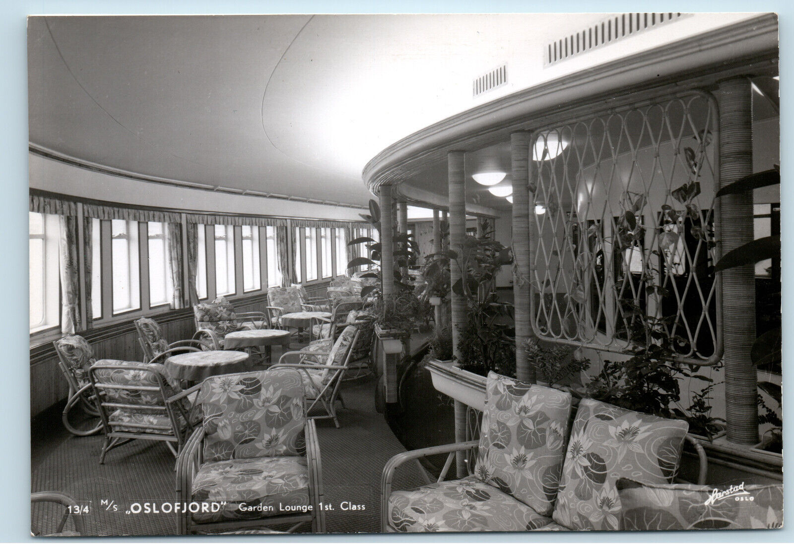 MS Oslofjord Norwegian American Line RPPC 4x6 Vintage Real Photo Postcard F27