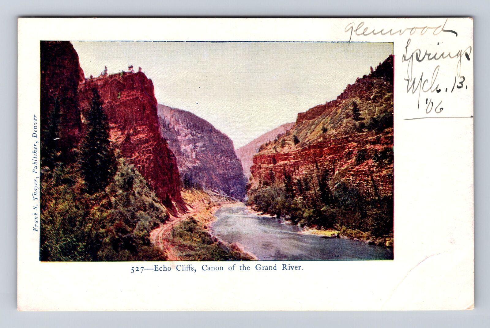 Echo Cliffs CO-Colorado, Canon of Grand River, Antique Vintage Souvenir Postcard