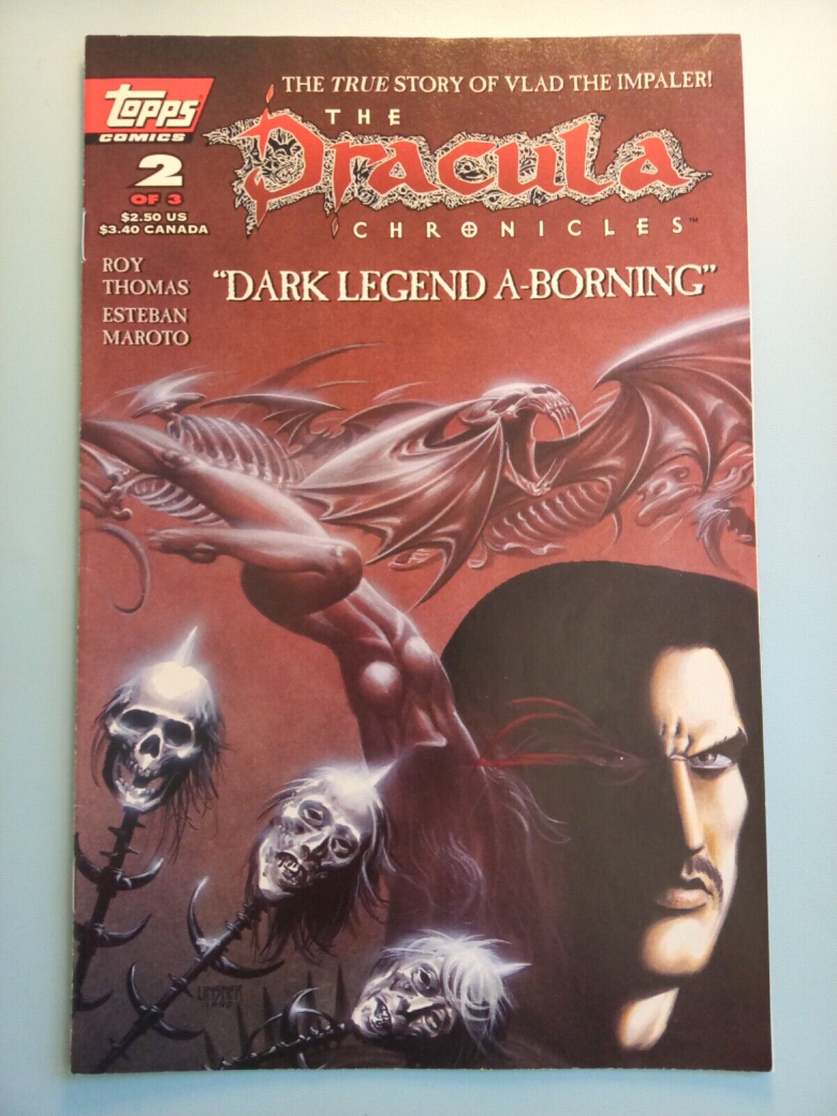 TOPPS COMICS:  THE DRACULA CHRONICLES #2 1995 MINT CONDITION