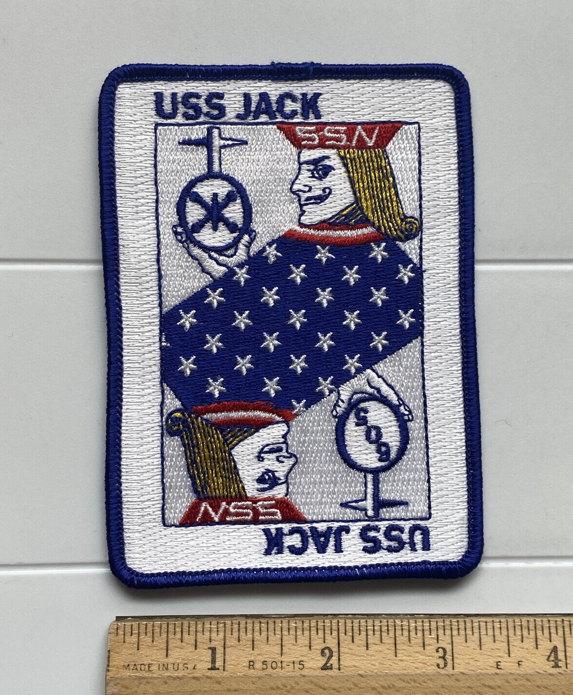 USS Jack SSN-605 US Navy Submarine Sub Embroidered Souvenir Repro Patch Badge