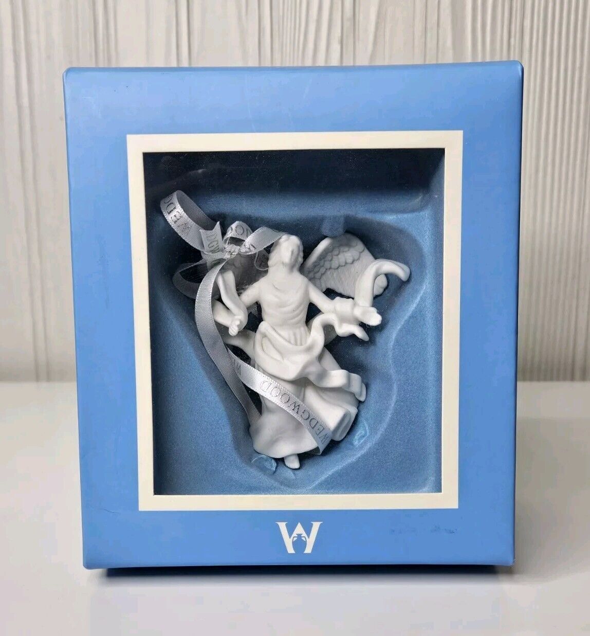 Wedgwood White Angel Christmas Ornament in Box 2009 Holiday Collectible