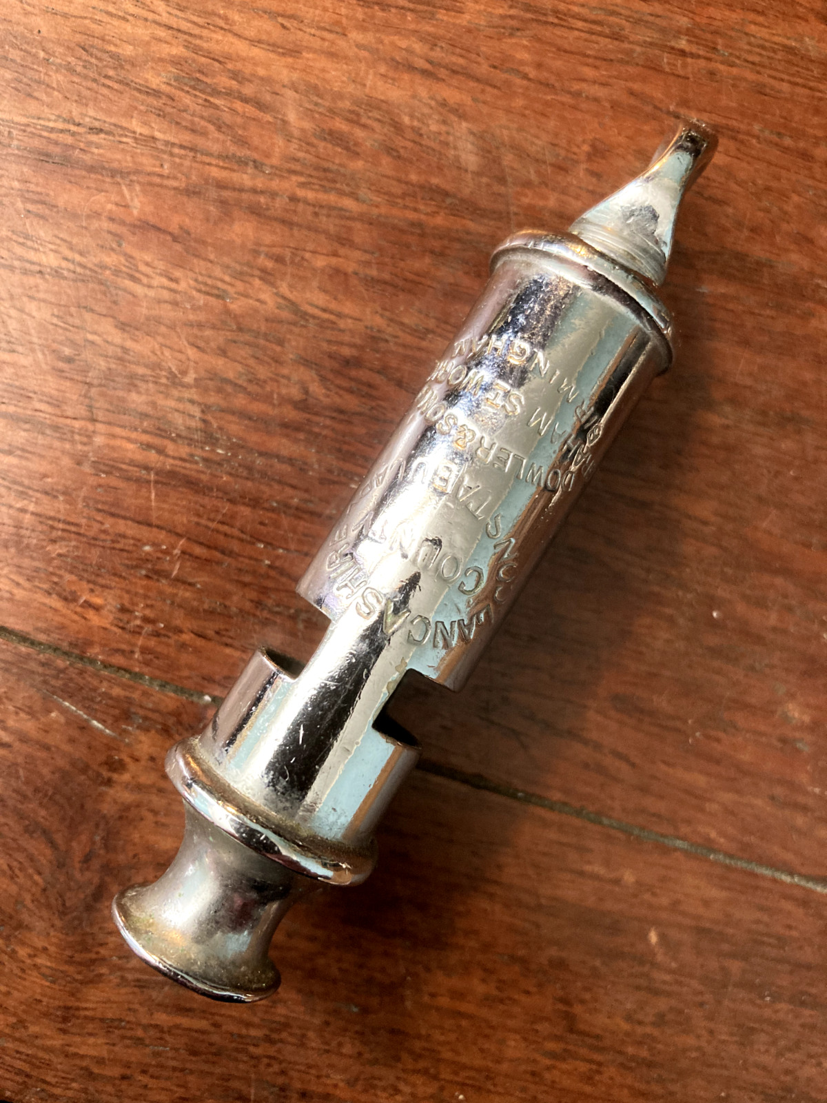 Antique Rare & Collectable William Dowler Lancashire County Cons Police Whistle.
