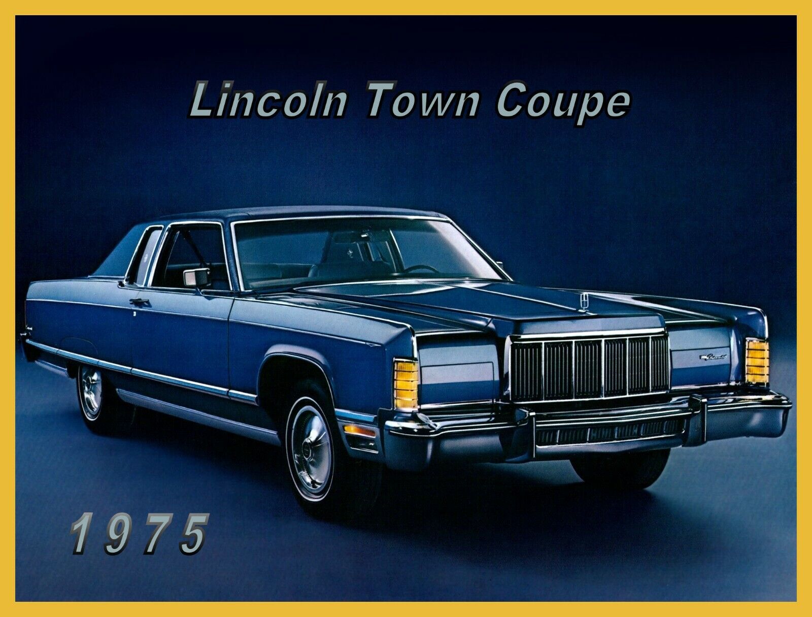 1975 Lincoln Continental Town Coupe, Refrigerator Magnet, 42 MIL 
