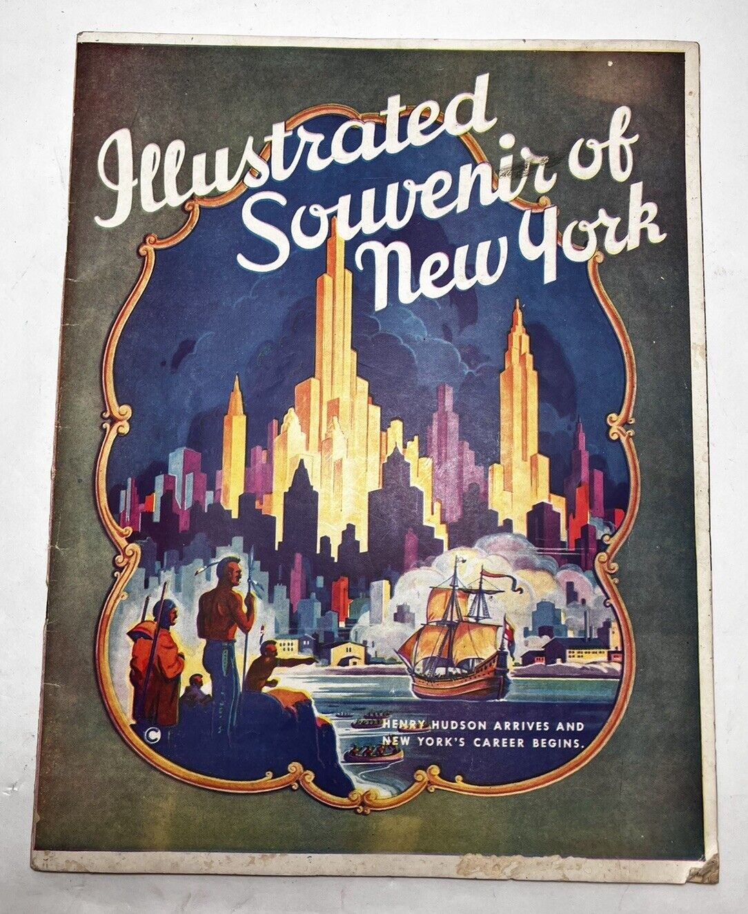 Vintage Illustrated Souvenir of New York City 1944 Travel Guide Souvenir Book