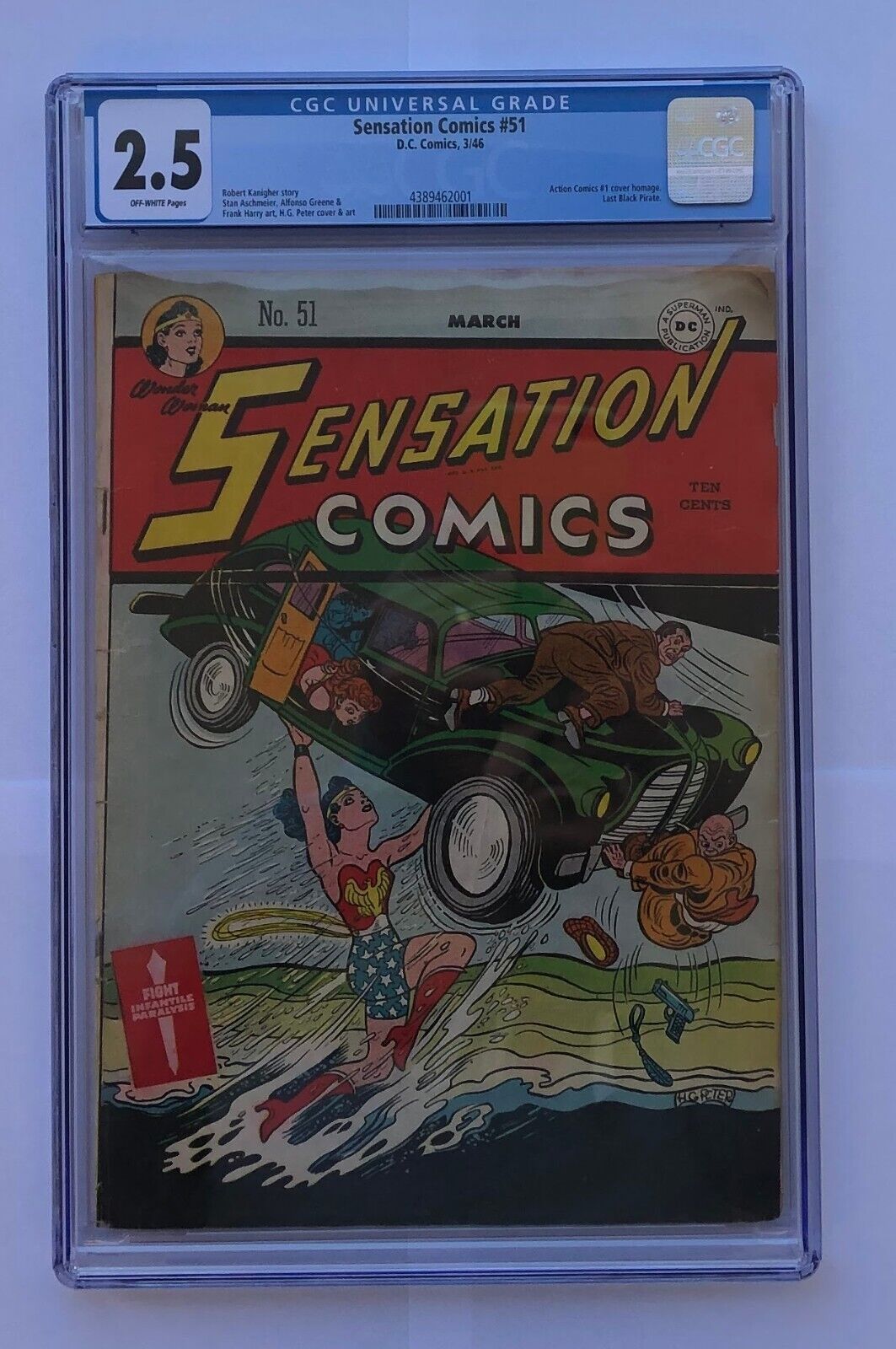 Sensation Comics #51 CGC Universal 2.5 (Wonder Woman Classic Cover) *1278