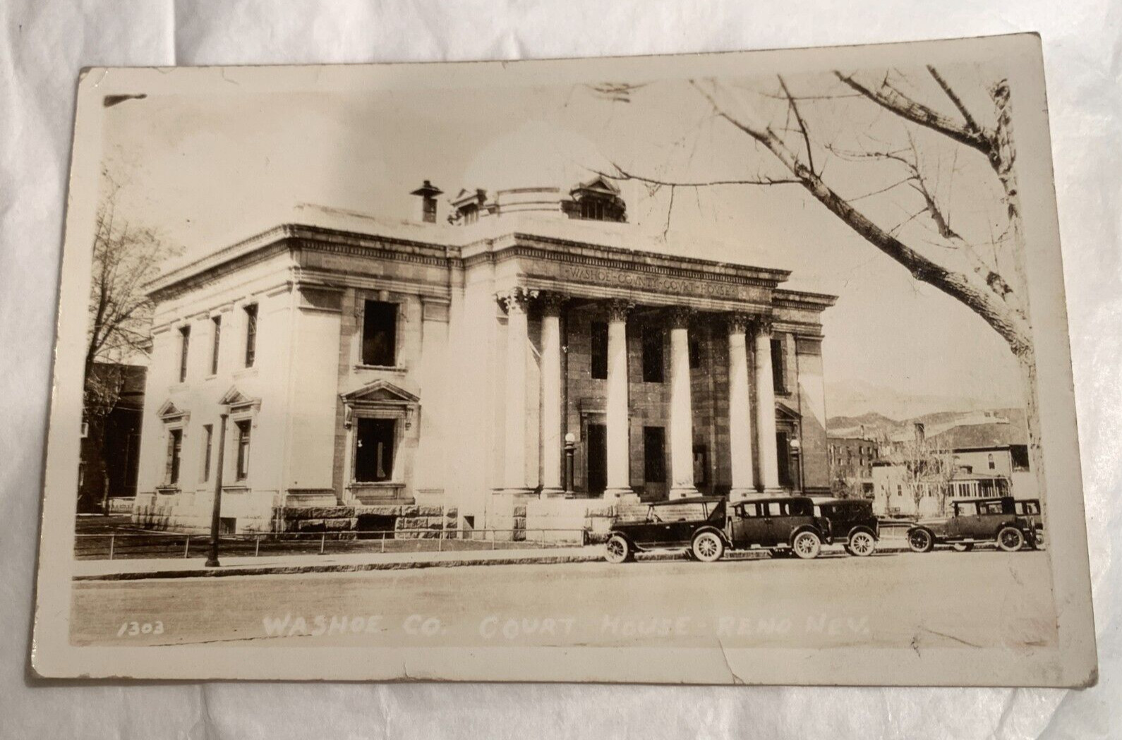 Vintage Postcard Washoe County Court House Nevada Real Photo