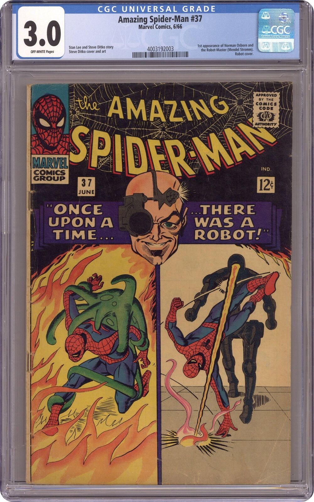 Amazing Spider-Man #37 CGC 3.0 1966 4003192003 1st app. Norman Osborn